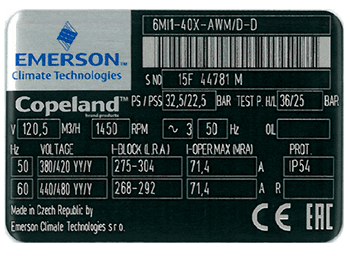 Расшифровка маркировки компрессоров Copeland Stream