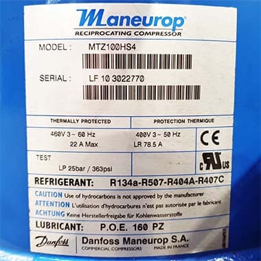 Расшифровка маркировки компрессоров MANEUROP