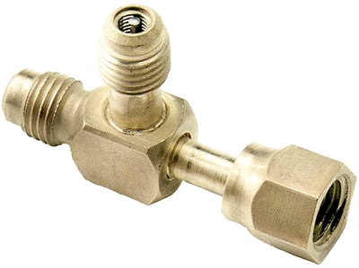 Тройник резьбовой CPS Products AVT44 (3 штуки, боковой отвод с золотником, резьбы M1/4" SAE х M1/4" SAE х M1/4" SAE)